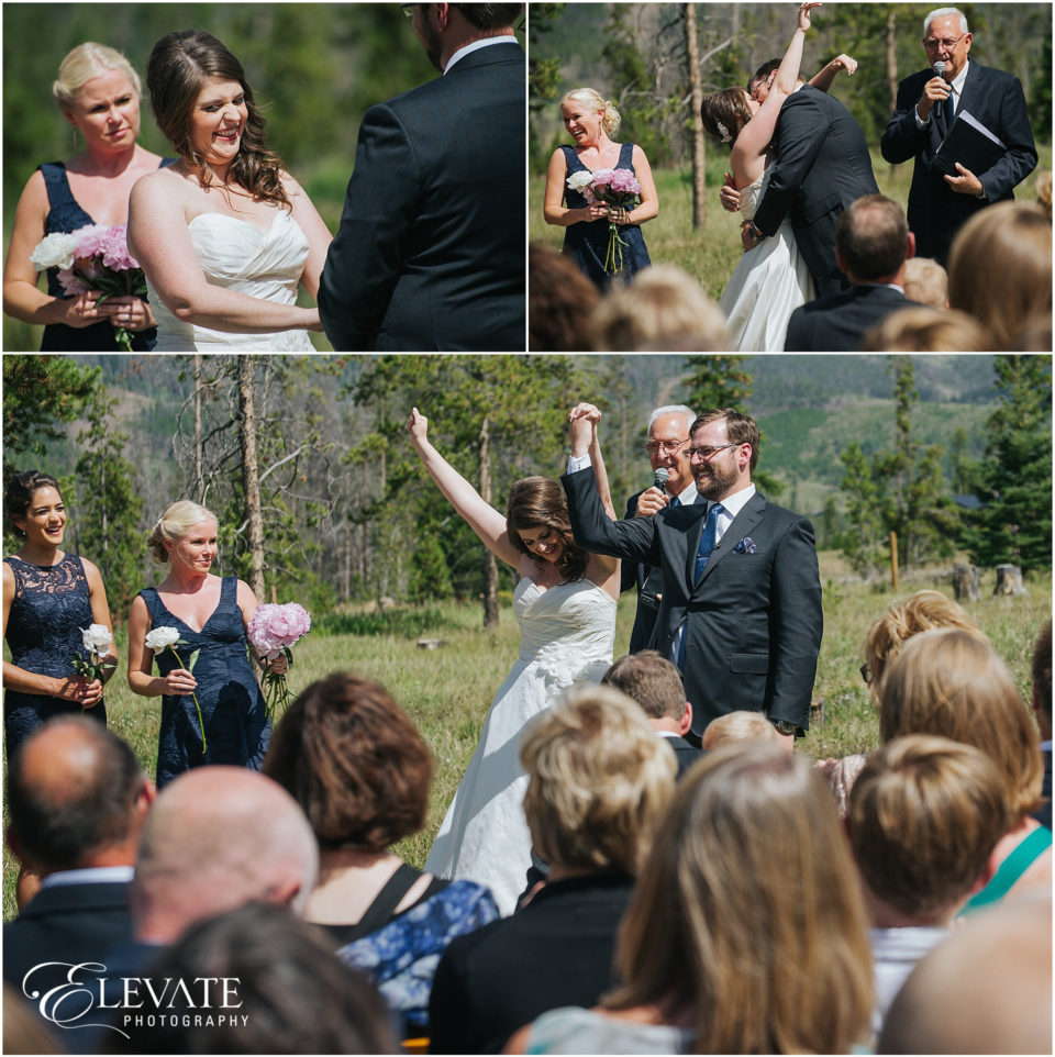 Winterpark mountain wedding ceremony