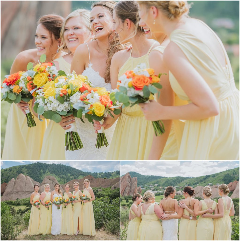 bridesmaids canary yellow dress