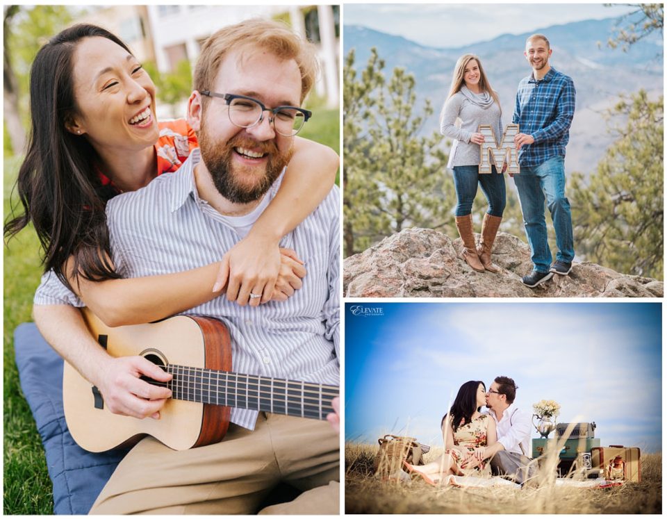 denver engagement photos with props