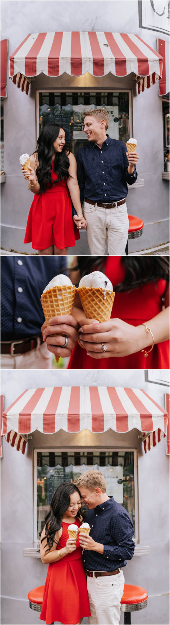 Karen + Chris Ice Cream Denver Engagement Photos Denver Wedding