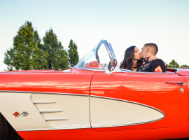 classic corvette engagement shoot
