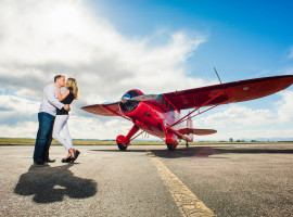 Colorado airplane engagement photos