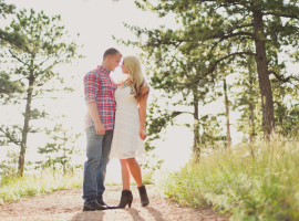 boettcher mansion engagement photos at sunset