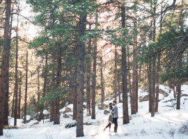 evergreen colorado winter engagement
