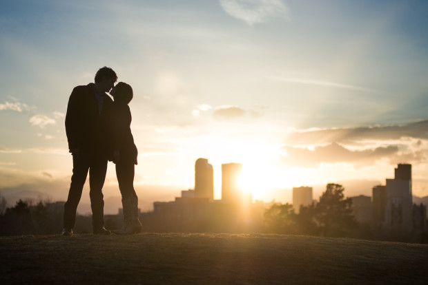 downtown denver engagement photos