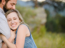 evergreen engagement photos