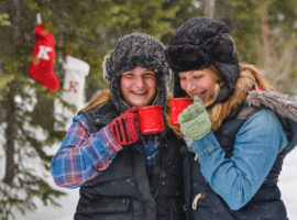 mountain snow engagement photos