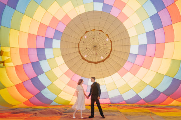 hot air balloon engagement