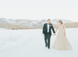 Aspen snowmass wedding photo winter