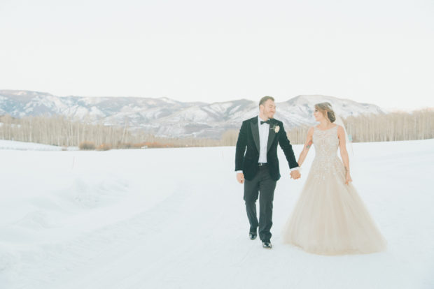 Aspen snowmass wedding photo winter