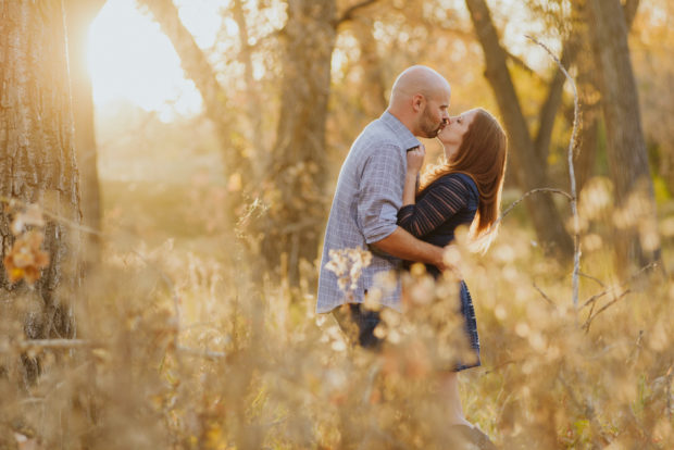 fall leaves engagement