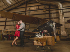 vintage airplane engagement