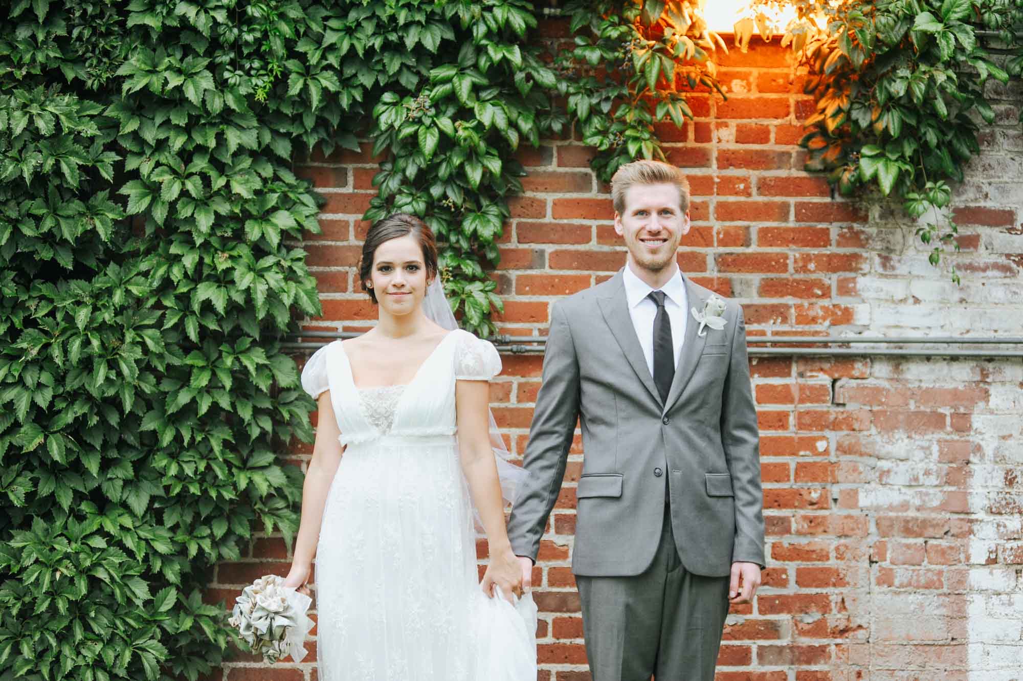 Bride and groom at Grant Humphreys Mansion