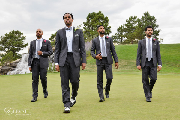 groomsmen at golfcourse