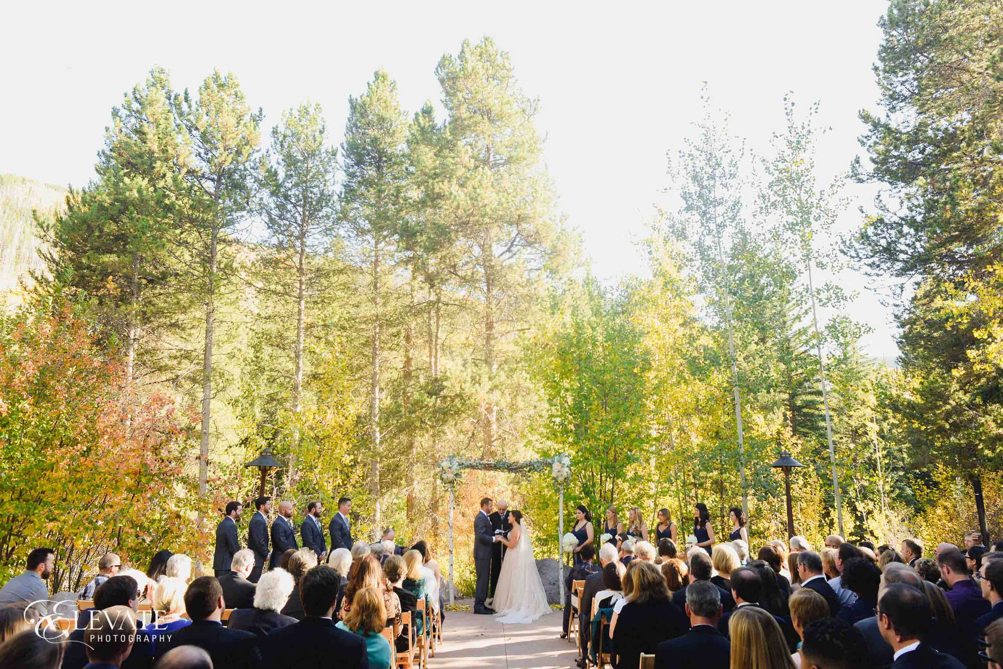 wedding ceremony fall in Vail