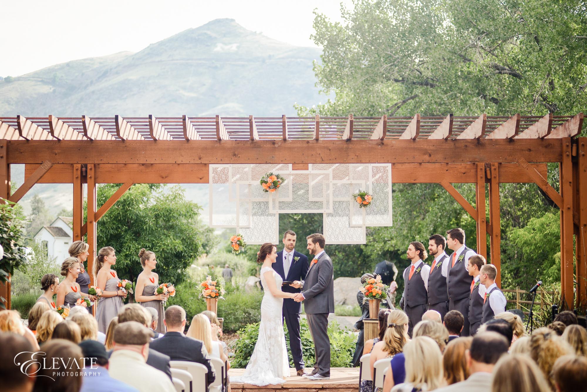 outdoor foothills wedding ceremony