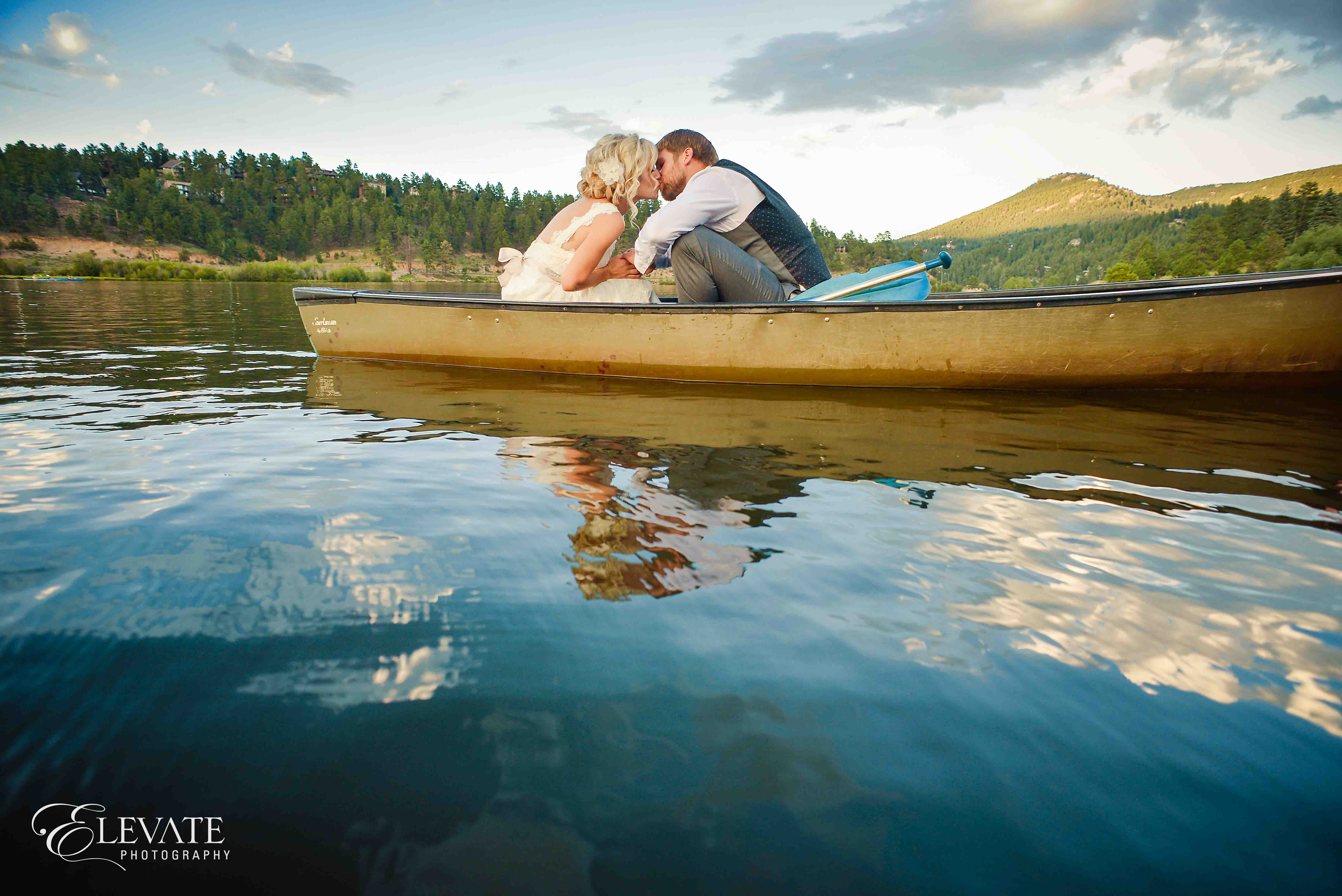 couple in canoe lake